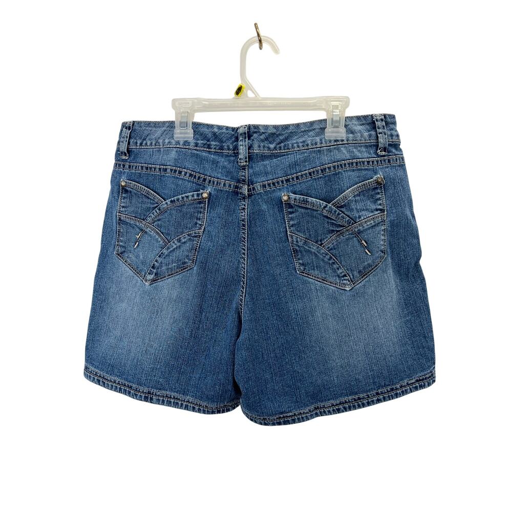 Gloria Vanderbilt Perfect Fit Jorts Jean Shorts 12 Curved Pockets High Rise